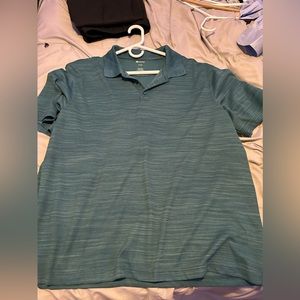 Xl green and white polo
